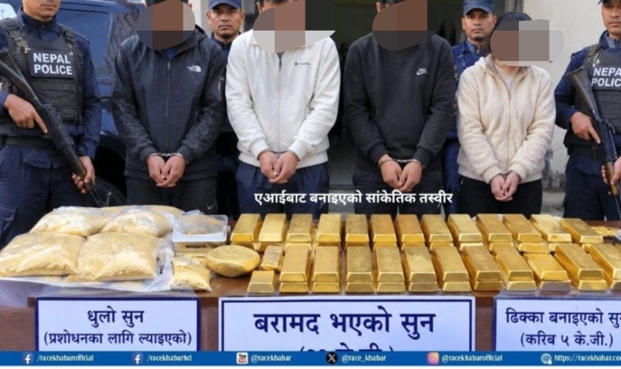 बुढानीलकण्ठमा सुनको ‘नयाँ अड्डा, २२ किलो बरामद